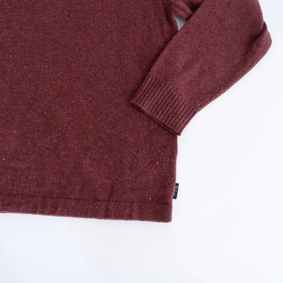 Woolrich Vintage 70% Wool Maroon Half Zip Pullover Sweater Medium - Picture 8 of 10